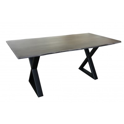 Table en bois d'acacia grise
